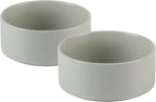 Ceramic 5.1inch Set of 2 Dog and Cat Bowls, Food and Water Feeder for Small Breed Dogs, Kitty, Cats, 2pcs Dog & Cat Dishes(2 Bowls, Grey)