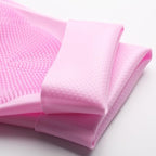 Pet Grooming Gloves，Heat-Resistant Silicone Gloves with High-Density Teeth for Enhanced Massaging and Bathing of Dogs and Cats (Pink, 2 Pair)