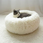 Cat Beds for Indoor Cats,24 Inch Dog Bed for Small Melium Large Dogs, Washable-Round Pet Bed for Puppy and Kitten with Slip-Resistant Bottom