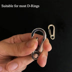 IVIA Dog Tag Clips / 2 Pack/Multiple Size 304 Stainless Steel Quick Clip with Rings/Easy Change Dog Cat ID Tag Holder for Small pet Collars and Harnesses.(2 Medium Silver)