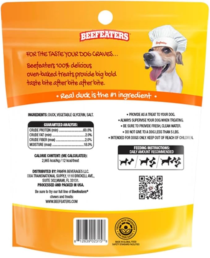 Beefeaters Pet Treats Duck Jerky Strips, 22oz