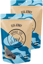 Winnie Lou Elk Jerky Dog Treats – Limited Ingredient, Human Grade, Training Treats for Small, Medium & Large Dogs, Made in USA (2 Pack)