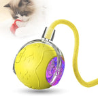2026 New Interactive Cat Toy Balls, Upgraded Cat Toy Ball for Bored Indoor Adult Cats, Interactive Pet Ball for Cats (Yellow)