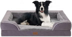 Comfort Expression Large Dog Beds Waterproof Comfy Pet Bed for Dogs Sofa, Orthopedic Foam Dog Beds with Washable Removable Cover & Non-Slip Bottom(Large,Purple)
