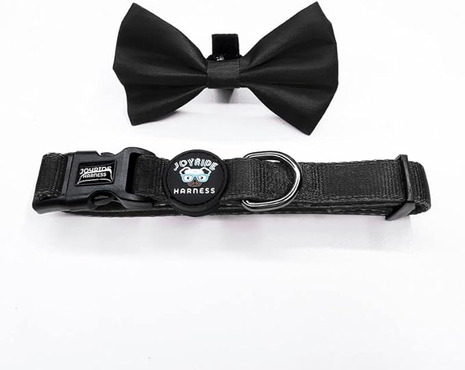 Joyride Harness Dog Collar with Removable Bowtie - Adjustable and Breathable for All Dog Breeds, Strong D-Ring and Heavy Duty Buckle, for Pet Lovers