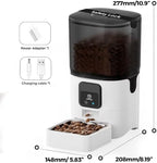 PAPIFEED Smart Automatic Cat Feeders: WiFi Pet Feeder with APP Control for Remote Feeding, Detachable for Easy Clean, Automatic Cat Food Dispenser with Alexa,1-10 Meals Per Day for Dog (6L/25Cup)