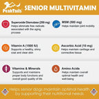 Senior Multivitamin for Dogs – 350 Chewable Tablets with MSM, Superoxide Dismutase