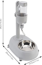 Pet Water Dispenser, Pet Standing Water Dispenser Bowl, 2 in 1 500ml Multifunctional Detachable Height with Stand for Dogs Cats