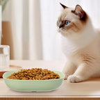 32 Pcs Fatigue Relief Cat Bowl 5.5 Inch Shallow Cat Food Dish Tray Wet Feeding Bowls Wide and Small Pet Plates for Short Legged Kitten,Ferrets,Kitten Shelter(Blue, Green, Pink, Beige)