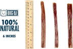 Big Lu - 6-Inch Jerky Gullet Sticks, 12 Count, All-Natural Beef Dog Chews, Grass-Fed, Free-Range, Digestible Treats with Glucosamine and Chondroitin for Joint Health, Dogs