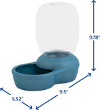 Petmate Replendish Gravity Waterer Cat and Dog Water Dispenser 0.5 GAL, Blue, Made in USA