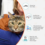 Cozy Comfort Carrier - Extra Large Caramel Pet Carrier for Cat and Cat Restraint for Medication Administration, Nail Clipping, Travel, Vet Visits, and Dental Care