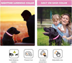 MASBRILL Light Up Collar - Rechargeable LED Dog Collar for Night Walking, Flashing Light, Fits Small to Large Dogs