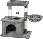 Go Pet Club Everyday Value 26in Cat Tree Tower Cat Condo Comfy Large Perch, Scratching Posts, Dangling Ball, Cat Play Tower for Cats and Kittens, Gray