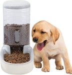 kathson Automatic Replenish Dog Food Dispenser Station,Easily Clean,1 Gallon Gravity Feeder Cat Eating Bowl,Large Capacity Pet Self Feeding for Dogs, Cats Small Pets Puppy Kitten Rabbit Bunny