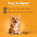 Pork Chomps Roasted Pork Skin Dog Chews, 5-inch Ear Shapes, 1.6 Ounce (Pack of 1)