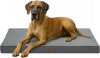 Outdoor Extra Large Dog Bed, Jumbo Waterproof Dog Bed for Large Dogs, Orthopedic Egg Foam Pet Bed Mat with Removable Oxford Cooling Cover, Grey