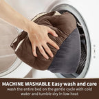 Asvin Medium Dog Bed for Medium Dogs, Cat Beds for Indoor Cats, Pet Bed for Puppy and Kitty, Extra Soft & Machine Washable with Anti-Slip & Water-Resistant Oxford Bottom, Brown, 25 inches