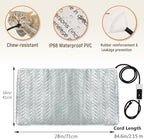 Heeyoo Pet Heating Pad, Adjustable Temperature Dog Cat Heating Pad with Timer, Waterproof Heated Dog Bed with Chew Resistant Cord, Auto Power-Off Indoor Pet Heated Mat for Dogs and Cats