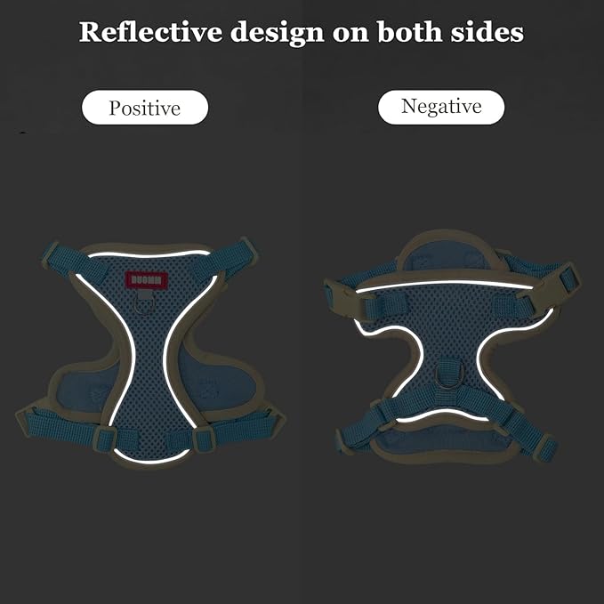 wanheart Cat Harness and Leash Set Escape-Proof Adjustable cat Leash and Harness Combo Suitable for All cat Breeds (Blue, S)