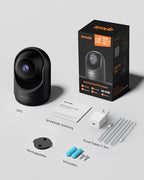 Tenda 2K Indoor Security Camera, WiFi6 Pet Camera for Home Security, 360°, 2-Way Audio, Motion Detection for Baby and Pet Monitor, Night Vision, Cloud & SD Card Storage, One-Touch Call (CP3 Black)