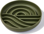OHMO Slow Feeder Dog Bowls (Sunrise, Camo Green) Enrichment Toy Soft Silicone Food Safe Feeding Bowl Non Slip Suction Cup for All Breed Pet, Cat Slow Down Eating Dishes, Boredom and Anxiety Reducer