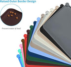 AUDWUD Silicone Waterproof Pet Feeding Mats,Anti Slip Bowl Pad, Dog Mat for Food and Water