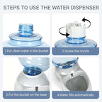 Pet Water Dispenser for Large Dogs and Multi-Pet, 3 Gallon Dog Water Bowl Dispenser, Basic Automatic Gravity Dog Cat Water Feeder, Large Capacity Pets Drinking Fountain, BPA-Free