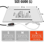 Rest-Eazzzy Cat Heating Pad, Cat Bed with Removable Cover Heated Cat Bed 5 Level Timer and 5 Level Temperature, Cat Beds for Indoor Warming Mat for Cat Dog (Heat pad, Pure-Grey,L)