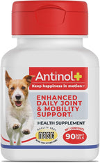 Antinol Plus, Mobility, Hip, and Joint Supplement for Dogs, Green-Lipped Mussels and Krill Oil - Dog Joint Supplement, Better and Faster Than Glucosamine and Chondroitin, 90 Soft Gels