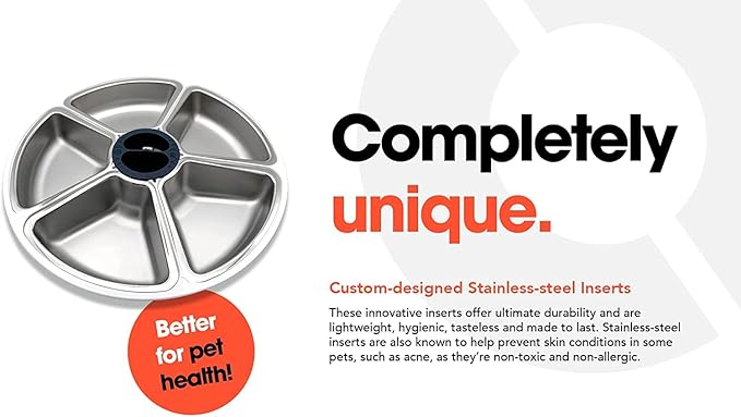 Cat Mate Replacement Bowl with Stainless Steel Inserts for The Five-Meal Automatic Pet Feeder