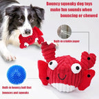 Squeak Dog Toys for Aggressive Chewers, No Stuffing Squeak Dog Chew Toys for Aggressive Chewers, Interactive Dog Toy Ball with Crinkle Paper for Medium Dogs, Large & Small Breeds (B-Blue Whale)