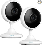 Indoor Security Cameras, 2k WiFi Home Camera with Night Vision, 2-Way Talk, Elder/Pet Cam, Baby Monitor with Smart Motion Detection, Cloud & SD Card Storage, Works w/Alexa, 2pcs