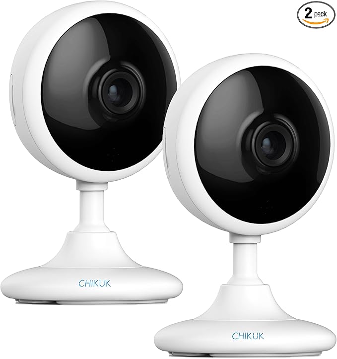 Indoor Security Cameras, 2k WiFi Home Camera with Night Vision, 2-Way Talk, Elder/Pet Cam, Baby Monitor with Smart Motion Detection, Cloud & SD Card Storage, Works w/Alexa, 2pcs