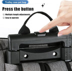 Pet Trolley Bag Cat Dog Travel Bag Portable & Breathable Pet Carrier Backpack - Lightweight Dual-Shoulder Design for Easy Travel with Your Beloved Companion Scalable Pull Rod pet Bag (Grey)