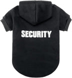 BINGPET Security Dog Hoodies Puppy Sweater Cold Weather Dog Coats Soft Brushed Fleece Pet Clothes Hooded Sweatshirt for Dog Cat