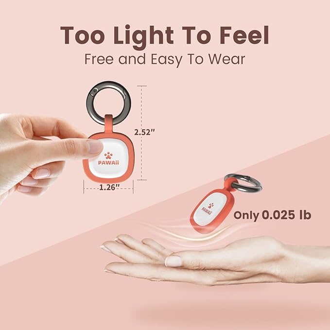 Pawaii QR Code Pet ID Tag, Silent Silicone Dog ID Tag, Modifiable Pet Online Profile, Free Online Pet Page Emergency Contact, Scan QR Receive Instant Pet Location Alert Email, 1Pack (Bright Red)