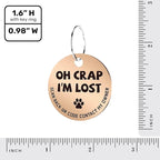 MYLUCKYTAG Stainless Steel QR Code Cat Tags - Online Profile, Scan QR for Instant Pet Location Alerts