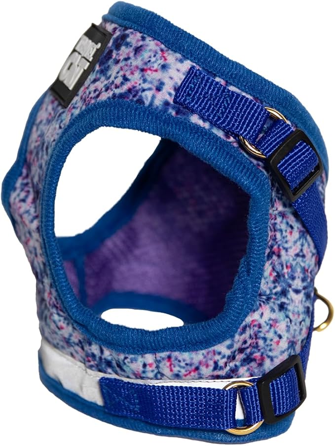 Travel Cat Harness and Leash Set - Adjustable Fit Mesh Cat Harness and Reflective Strap - Comfort Walking Vest for Kitten for Outdoor Walking, Hiking (Large, Groovy)