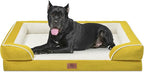 Comfort Expression XXL Dog Bed Orthopedic Foam, Waterproof Dog Beds for Oversized Dogs, Washable Dogs Sofa Bed with Removable Cover & Non-Slip Bottom(XX-Large,Spicy Mustard)