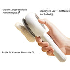 Steam Pet Grooming Brush for Dogs & Cats – Self-Cleaning De-Shedding & Hair Removal Comb with Water Spray, Anti-Static & Massage Tool for Long & Short Hair by Vivid Creations