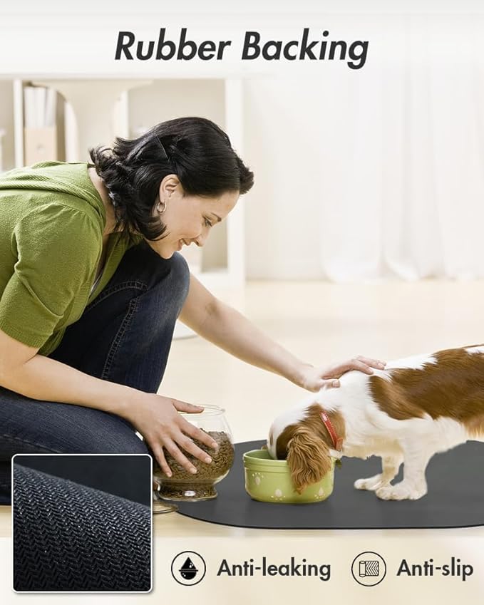 Absorbent Dog Food Mat-Dog Mat for Food and Water Bowl, Quick Dry Pet Food Mat, No Stains Cat Feeding mat, Pet Accessories Pet Supplies Mat-Cat Water Bowl Mat for Messy Drinkers