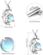 MEDWISE 925 Sterling Silver Dog Paw Print/Rabbit/Panda/Frog Necklace Pendant Heart Necklace Jewelry Gifts for Women Ladies Wife Mother Daughter Granddaughter Birthday Christmas