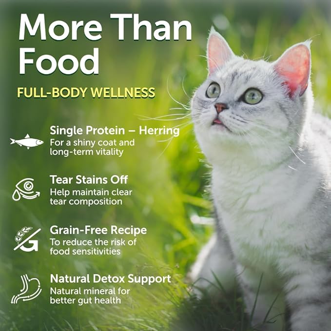 Nature's Protection Dry Cat Food - Adult Light Coated Cat Hard Kibble, Grain-Free Healthy Nutrition Indoor & Outdoor Hairball Care for Cats, 14.11 oz Bag