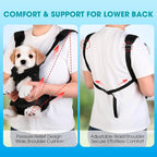 Dog Backpack Carrier, Adjustable Pet Front Carriers, Legs Out Carrying Sling Travel Bag for Small Medium Dogs 2.5-4 Lbs, Soft Wearable Puppy Chest Carry Backpacks for Walking/Hiking/Camping/Traveling