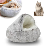 Cat Nest Bed, 2026 New Cat Beds for Indoor Cats, Portable Fluffy Pet Bed, Durable Covered Cats Bed for Indoor Use, Soft Puppy Dog Beds for Pet Owners (Coffee, Large)