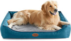 Orthopedic Dog Beds for Medium Large Dogs, Durable Egg Crate Foam Sofa Dog Bed wit Washable Removable Cover,Waterproof Lining and Nonskid Bottom,Pet Bed for Large Dogs (Peacock Blue, X-Large)