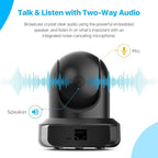 Amcrest 4MP ProHD Indoor WiFi, Security IP Camera with Pan/Tilt, Two-Way Audio, Night Vision, Remote Viewing, 4-Megapixel @30FPS, Wide 90° FOV, IP4M-1041B (Black)