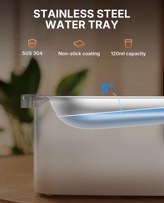 PETKIT Dishwasher Safe Cat Water Fountain, Cordless Automatic Cats Drinking Fountain with Motion Sensor, 101 oz/3L Pet Fountain for Cats Dogs Inside, Smart App Control & Stainless Steel Tray