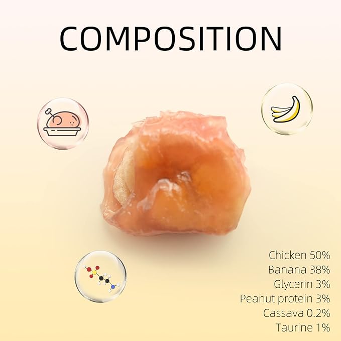 ASMPET Dog Treats Chews, Chicken Wrapped Banana, Soft Chewy Dog Snacks for Training Rewards 10.6 oz